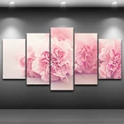 Модульные картины, HD Печатный холст на масляной живописи, рамка для гостиной, настенное искусство, 5 панелей, розовая фотография PENGDA