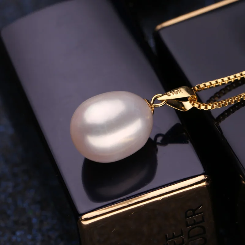 FENASY 18k Gold Earrings Pearl Jewelry 18K Pendant Necklaces &amp For Lovers Send S925 Silver | Украшения и аксессуары