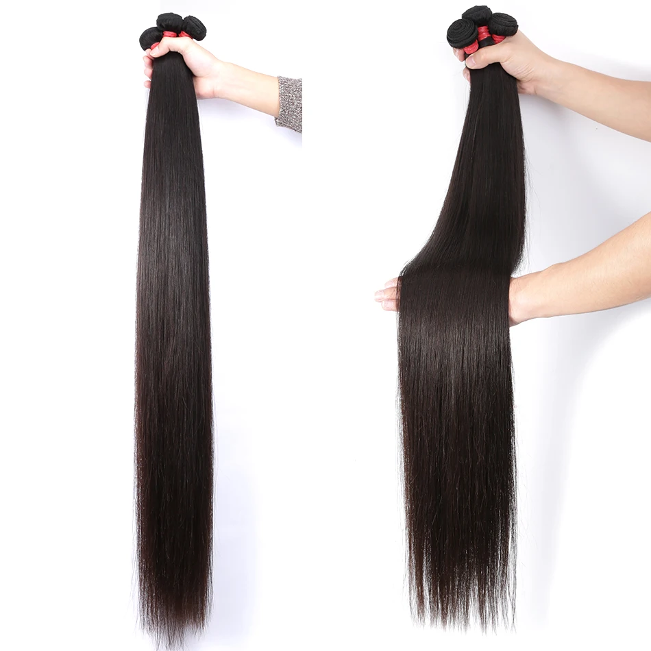 Luvin, 8-28, 30, 32, 34, 40 дюймов, бразильские прямые волосы remy, волнистые, натуральный цвет, 1, 3, 4 пряди, человеческие волосы