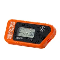 orange digital wireless vibration hour meter resettable meter for motorcycle atv dirt bike lawn mower machine equipment 016b