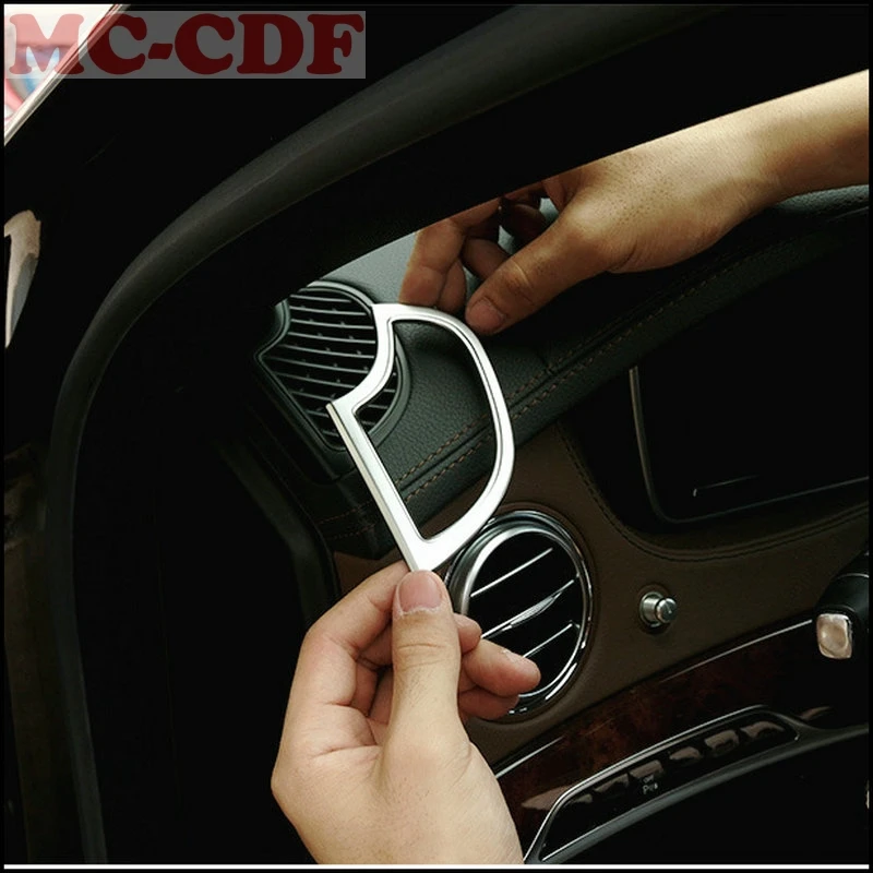 

For mercedes benz S S320 S400 S500 ABS chrome plated Automobile dashboard air conditioning outlet decoration ring 2pcs
