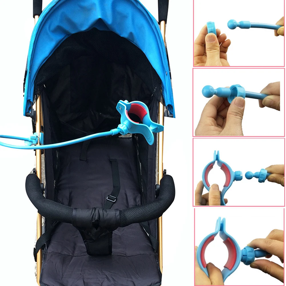Детские коляски держатели для украшений, Hands-free регулируемый зажим держатель на детскую коляску s кровать для Mumy удобный