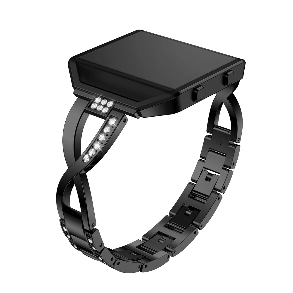 Для умных часов Fitbit Blaze frontier/классический сменный Браслет Стразы + БЕЗЕЛЬ мужские