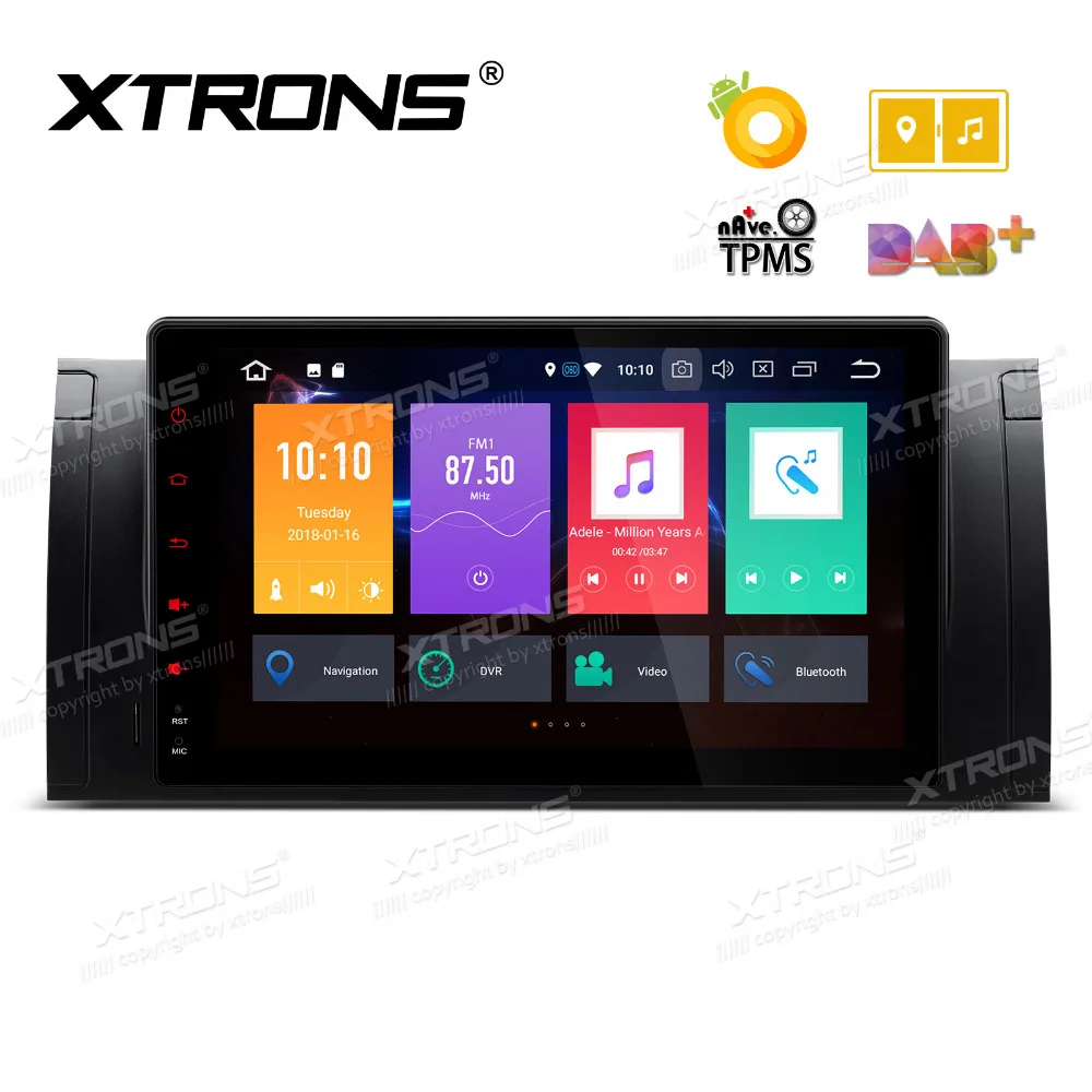 XTRONS 1 din радио 9 ''Android 8 0 Восьмиядерный автомобильный dvd плеер GPS TPMS DAB + OBD2 для BMW E39