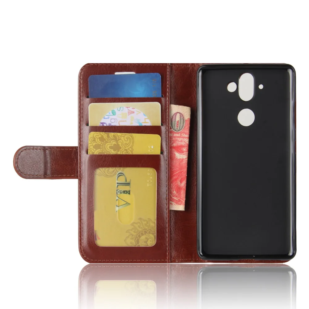 Брендовый кожаный чехол бумажник gligle R64 с узором для Nokia 8 sirocco защитный