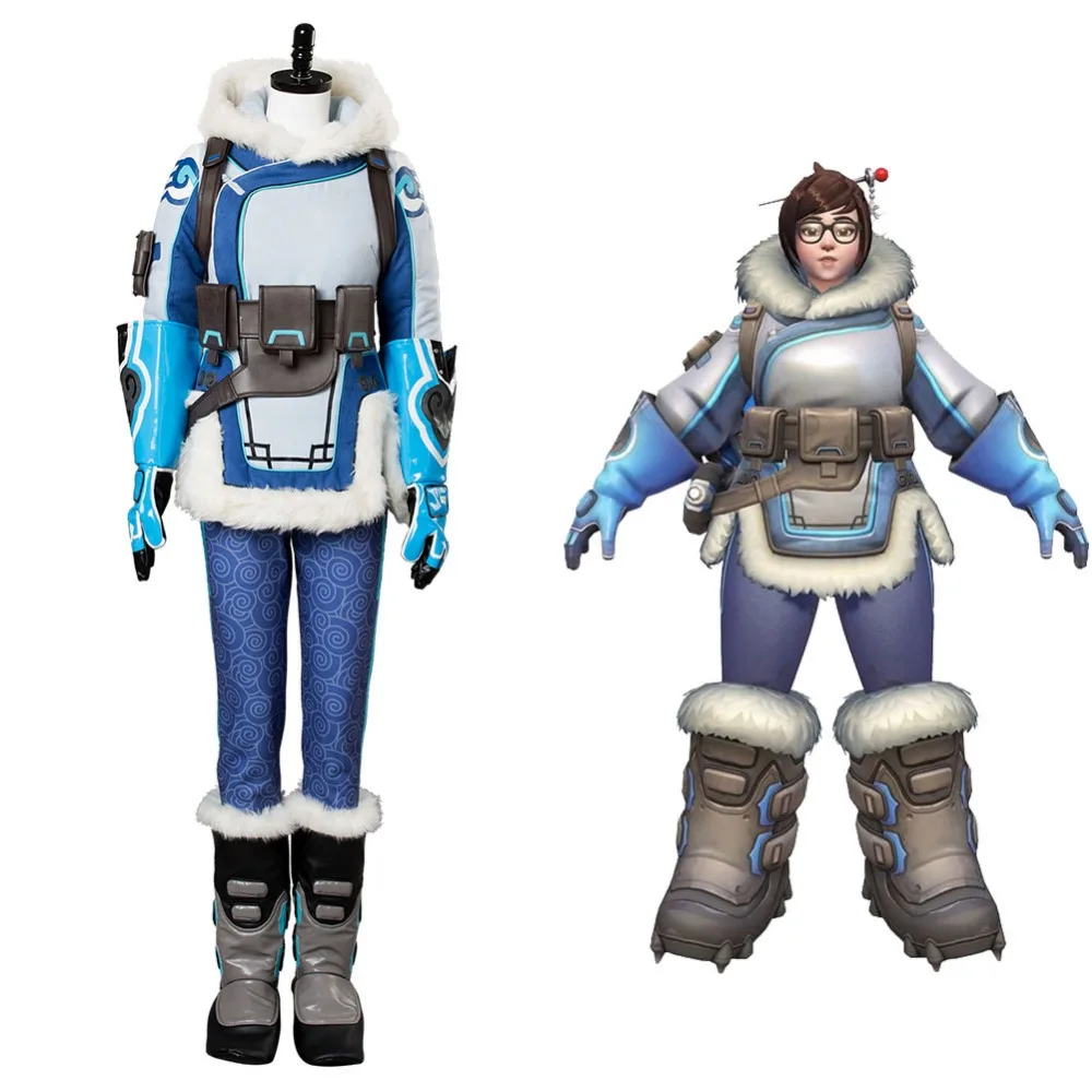 Полный комплект костюмов для косплея OW Mei карнавальный костюм на Хэллоуин полный