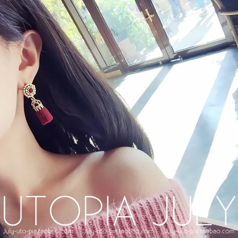 Новые женские серьги подвески с бахромой|tassel dangle earring|dangling earrings for womendangle drop earings |