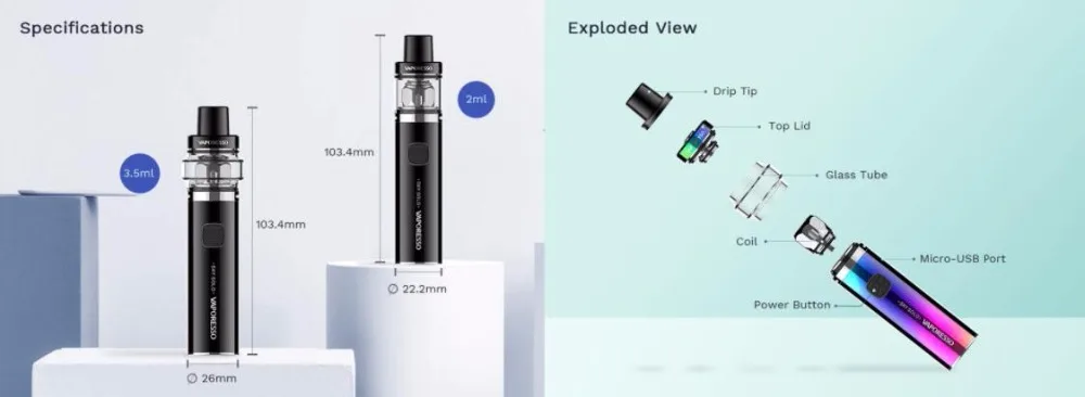 Комплект Vaporesso Sky Solo Plus, 3000 мА/ч, 8 мл, комплект Sky Solo, 1400 мА/ч, 3,5 мл, ручка Vape с GT, с сеточной катушкой, электронная сигарета