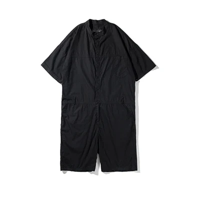 HipHop Streetwear Cargo Overalls Summer Male Retro Loose Tooling Jumpsuits Men dancing One piece Coveralls Singer costumes 70305 | Мужская