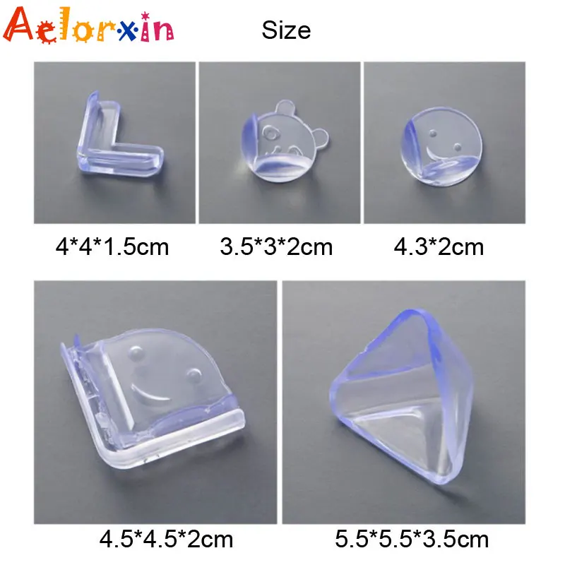 Protector de silicona de seguridad para ni&ntilde;os y beb&eacute;s, cubierta de protecci&oacute;n para bordes de esquina de mesa, anticolisi&oacute;n, 8 unids/lote-5
