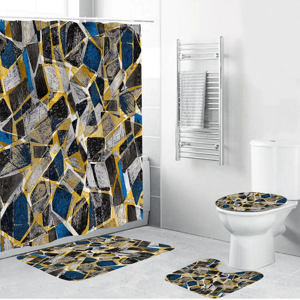 Ouneed комплект из 4 предметов четыре сезона с принтом пейзажа ванная комната