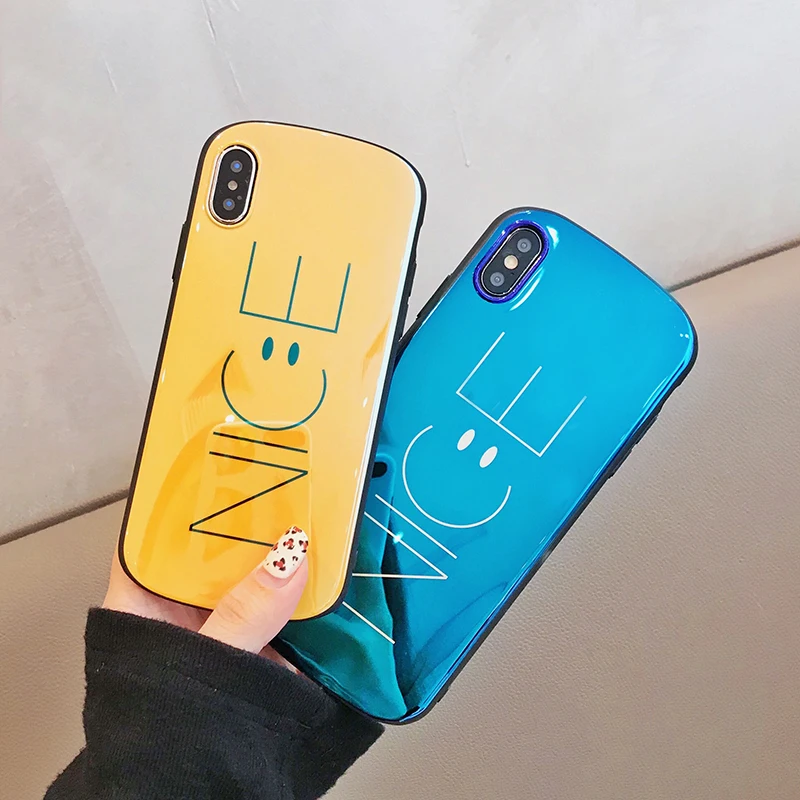 Чехол для телефона GlamPhoneCase Blu-Ray Smiley Face iPhone XS Max XR 8 8plus 7 7plus 6S 6splus 6 6plus с надписью