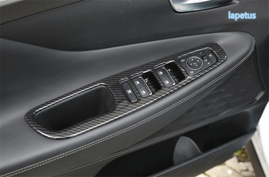 Lapetus IInside дверная ручка панель объемного стеклоподъемника Накладка подходит для hyundai Santa Fe /цвет из углеродного волокна