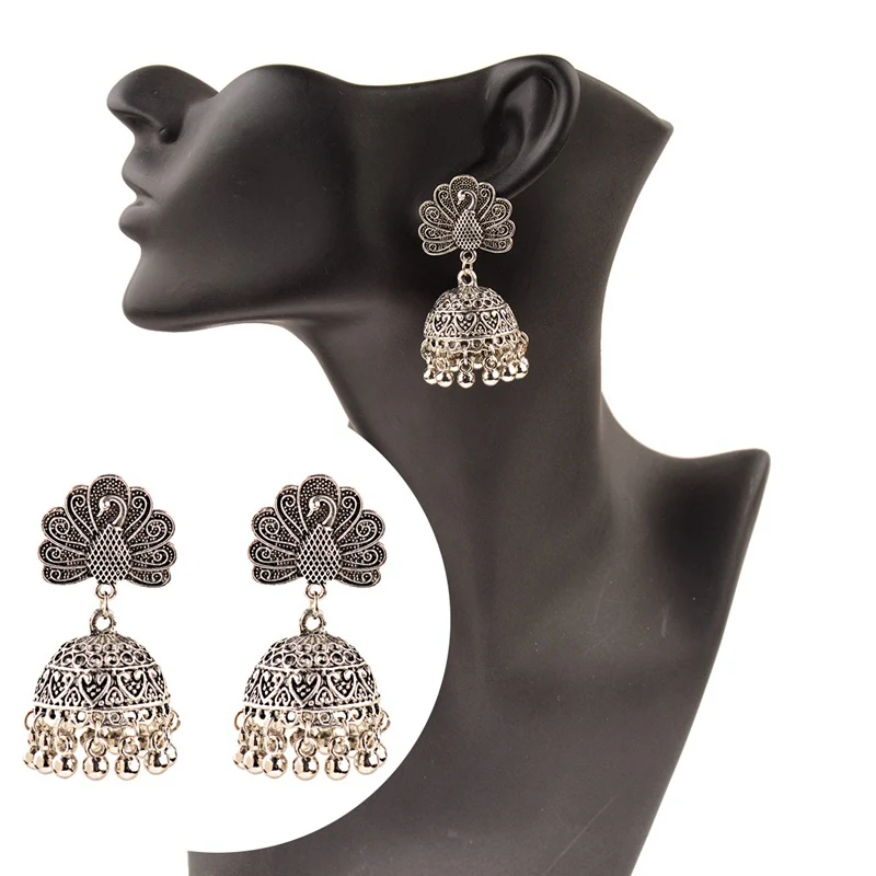 Античный Бохо Индия Этнические Jhumka Висячие серьги для женщин Птица Форма кисточкой женские серьги висячие украшения аксессуары