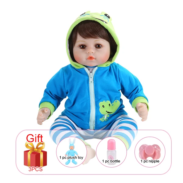 03U-RE001716 Ucanan 48 см силиконовые куклы Reborn Baby подарки сюрпризы реалистичные живые Младенцы Куклы для малышей игрушки - Цвет: 03U-RE001716