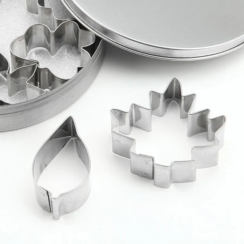 7 шт./компл. DIY из нержавеющей стали печенье резак дерево формы выпечки торт пресс