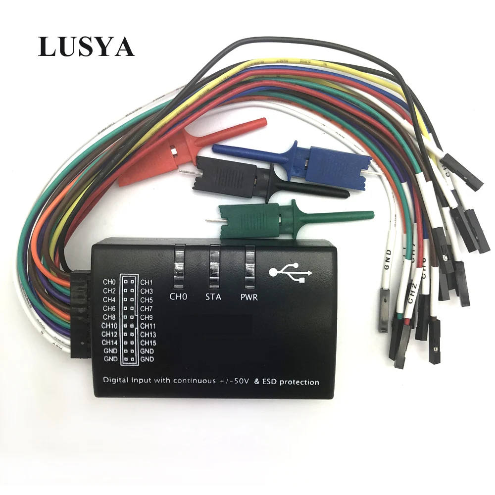 Lusya USB логический 100MHz 16Ch логический анализатор для ARM FPGA E4-004