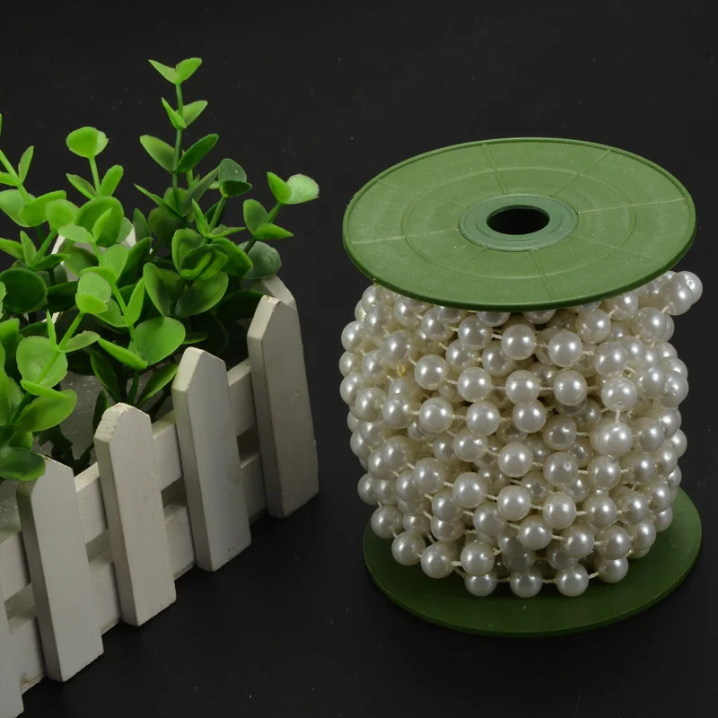 10 мм перламутровая гирлянда с бусинами веревка для шпули свадебные украшения в