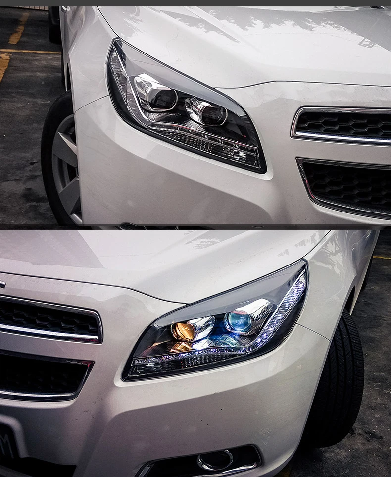 Автомобильный Стайлинг для Chevrolet Malibu 2012- фары в сборе светодиодный фары DRL Биксеноновые линзы Высокий Низкий Луч парковочная противотуманная фара