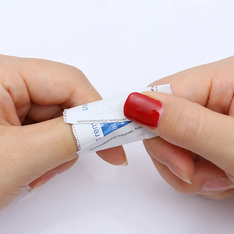 100 шт. УФ отмачиваемые гелевые накладки для удаления лака влажная бумага
