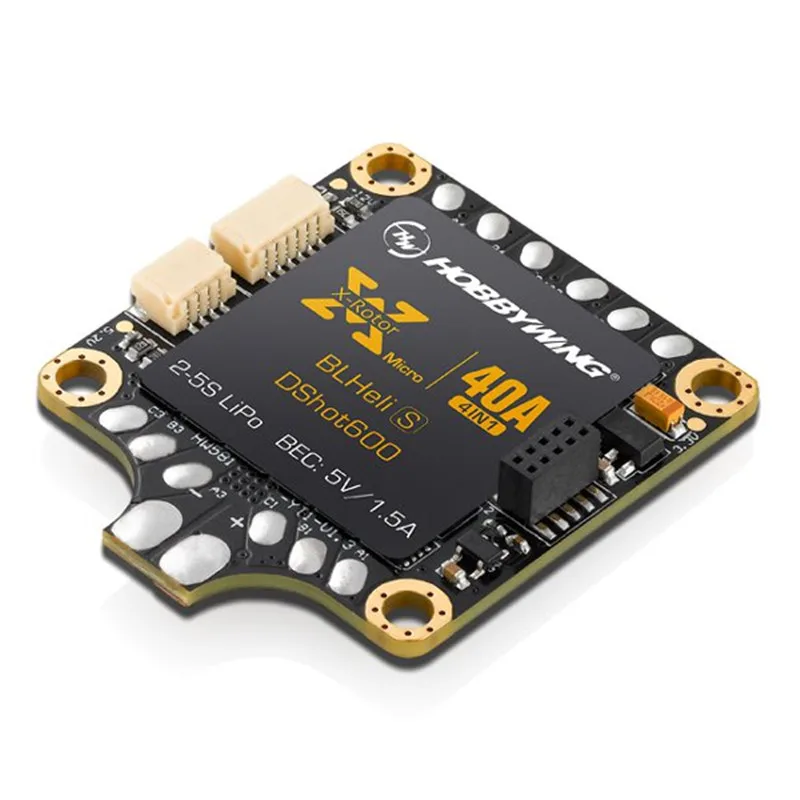 Hobbywing xrotor Micro 40A 2-5S 4 в 1 BLHeli_S DShot600 готов FPV гоночный бесщеточный ESC поддержка DShot300 600