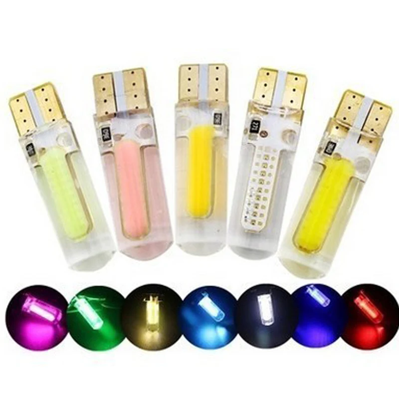 2 шт. силиконовые автомобильные лампы T10 W5W Shell COB Led 192 168 с силиконовым гелем |