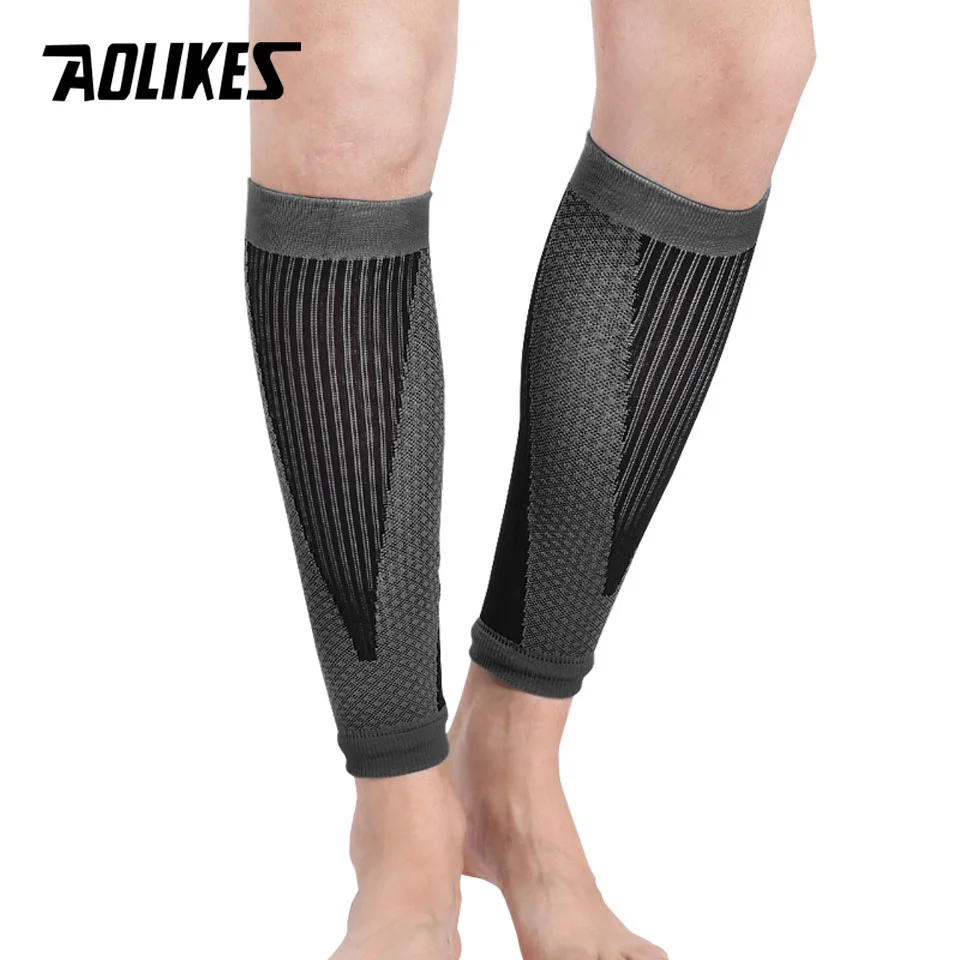 AOLIKES 1 пара, защитный щиток голени для спортзала, футбола, анти-Краш, гетры для голени, компрессионные гетры для велоспорта, бега