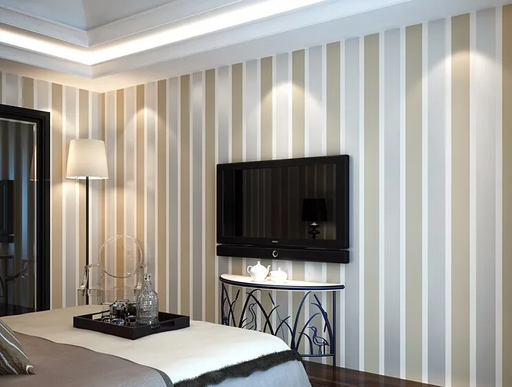 beige Beibehang tapete для гостиной содержит обои краткое полоса обои ТВ фоне стены papel де parede 3d папье peint - Цвет: beige
