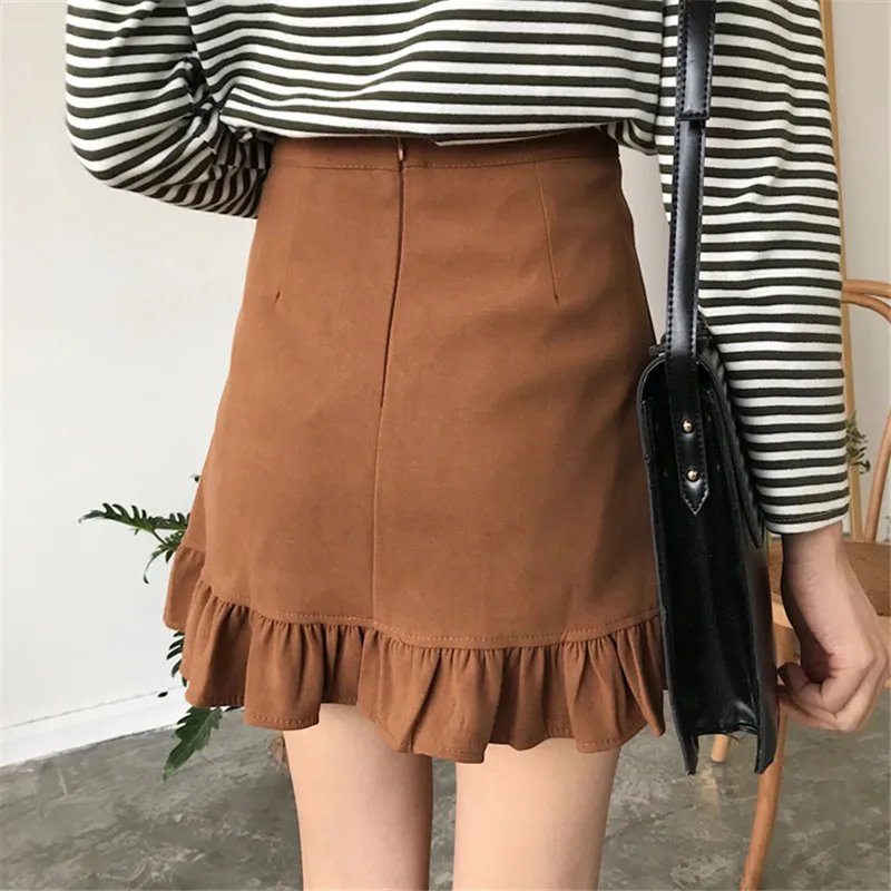Весна женский милый черный трапециевидной формы шорты юбка корейская мода