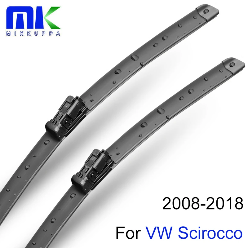 

Mikkuppa передний и задний рычаг стеклоочистителя и лезвия для VW Scirocco 2008-2018 лобовое стекло из натурального каучука автомобильные аксессуары