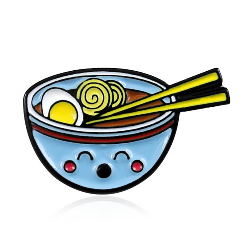 Красивая брошка Ramen в японском стиле рулон яиц виде свинца посуда Kawai