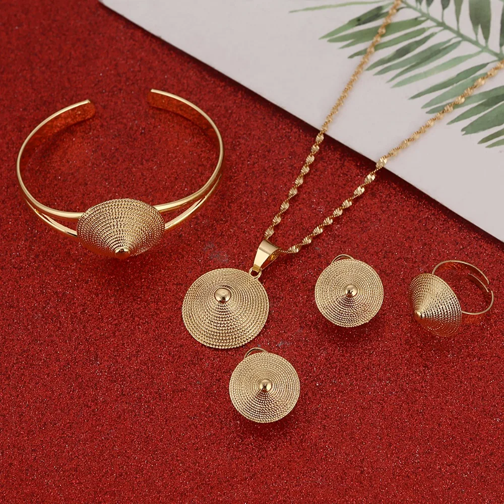 Комплект ювелирных изделий из колье серёг и кольца|ethiopian jewelry set|necklace bangleethiopian |