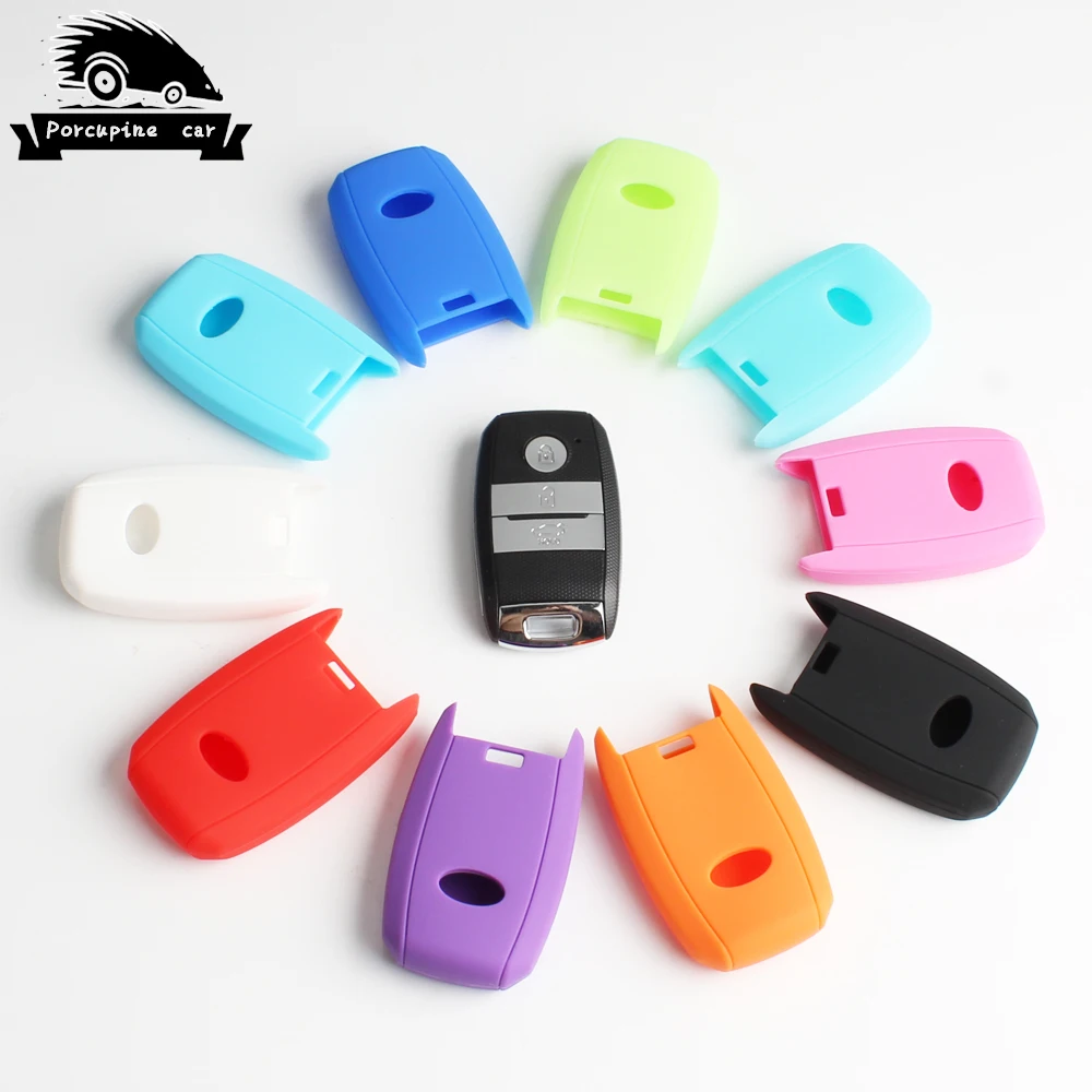 Силиконовый чехол для ключей от машины защитный автомобильных Kia K4 K5 KX3 KX5 KX7 NIRO