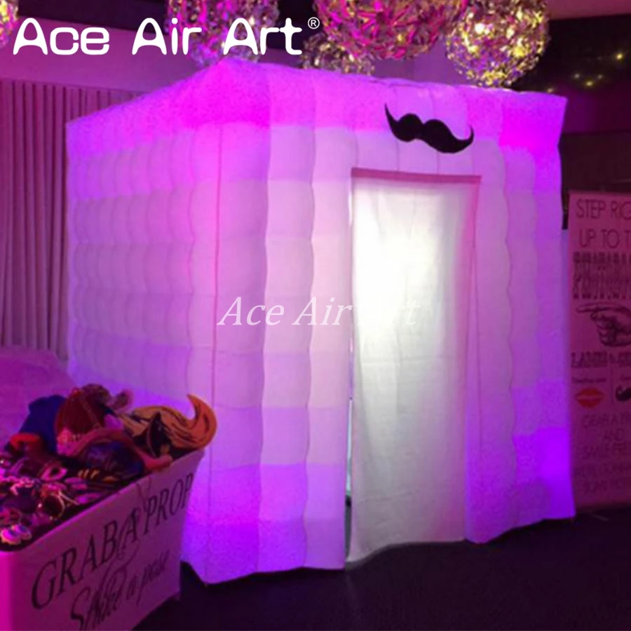 

Dazzle colored inflatable photo studio,digital private photo kiosk tent,photo booth props with foldable doors by Ace Air Art