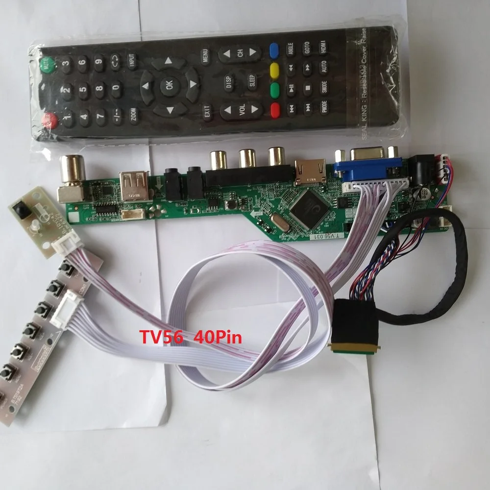 

kit for LP156WH2(TL)(R2) Panel 15.6" LCD LED 1366X768 USB HDMI-compatible VGA remote 40pin LVDS TV AV Controller driver board