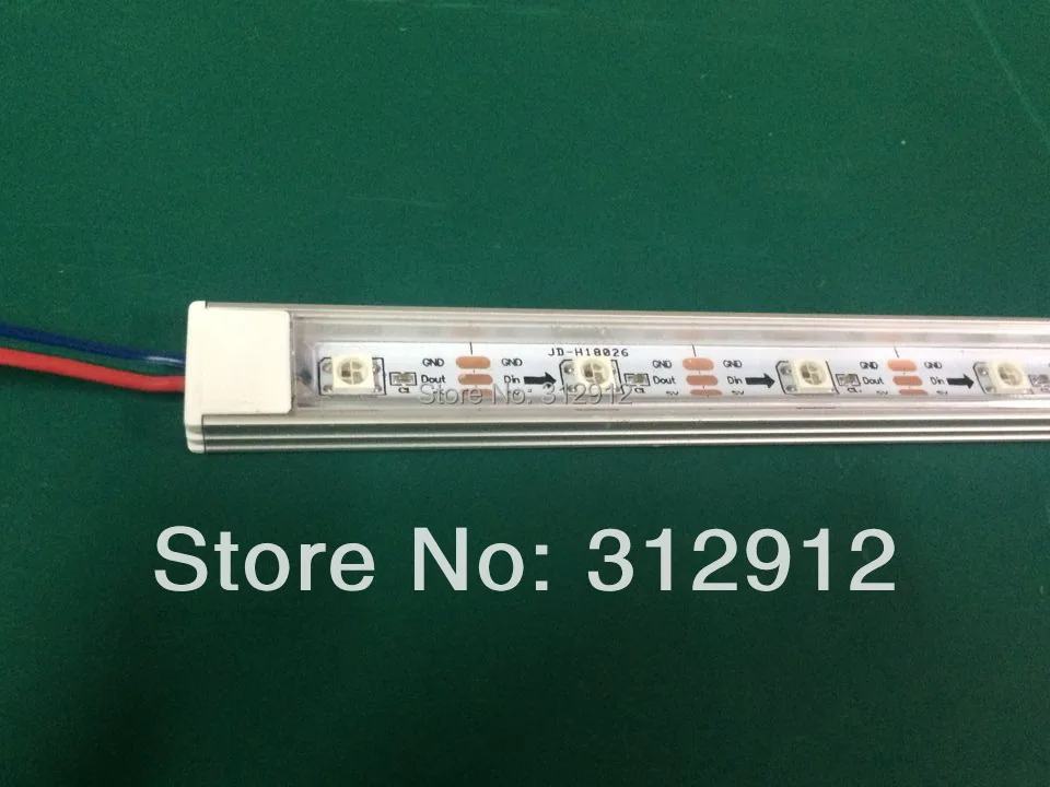 1m DC5V WS2812B светодиодный жесткий стержень 32 пикс./м С прозрачной крышкой|led driver 20w