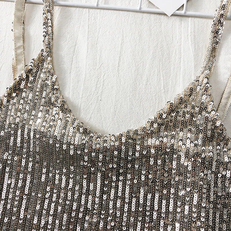 Женская майка с блестками MUMUZI Черная из бамбукового хлопка укороченный топ без