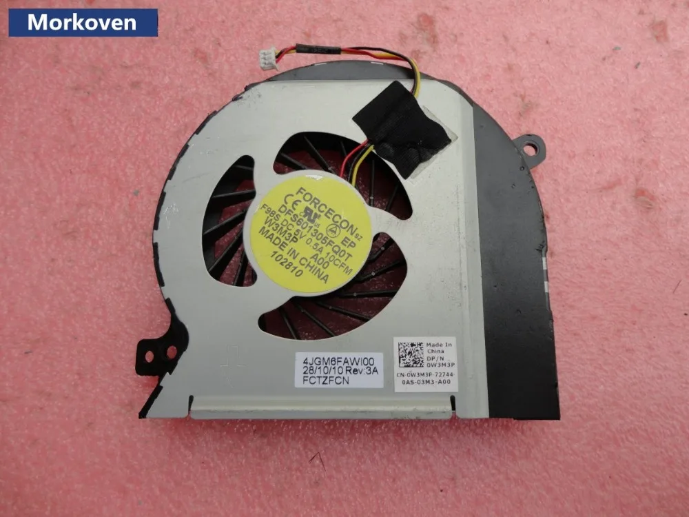 Original CPU fan for Dell XPS 15 L501X L502X laptop cpu cooling cooler DFS601305FQ0T F98S 0W3M3P W3M3P KSB0705HA-A AC94 | Компьютеры и