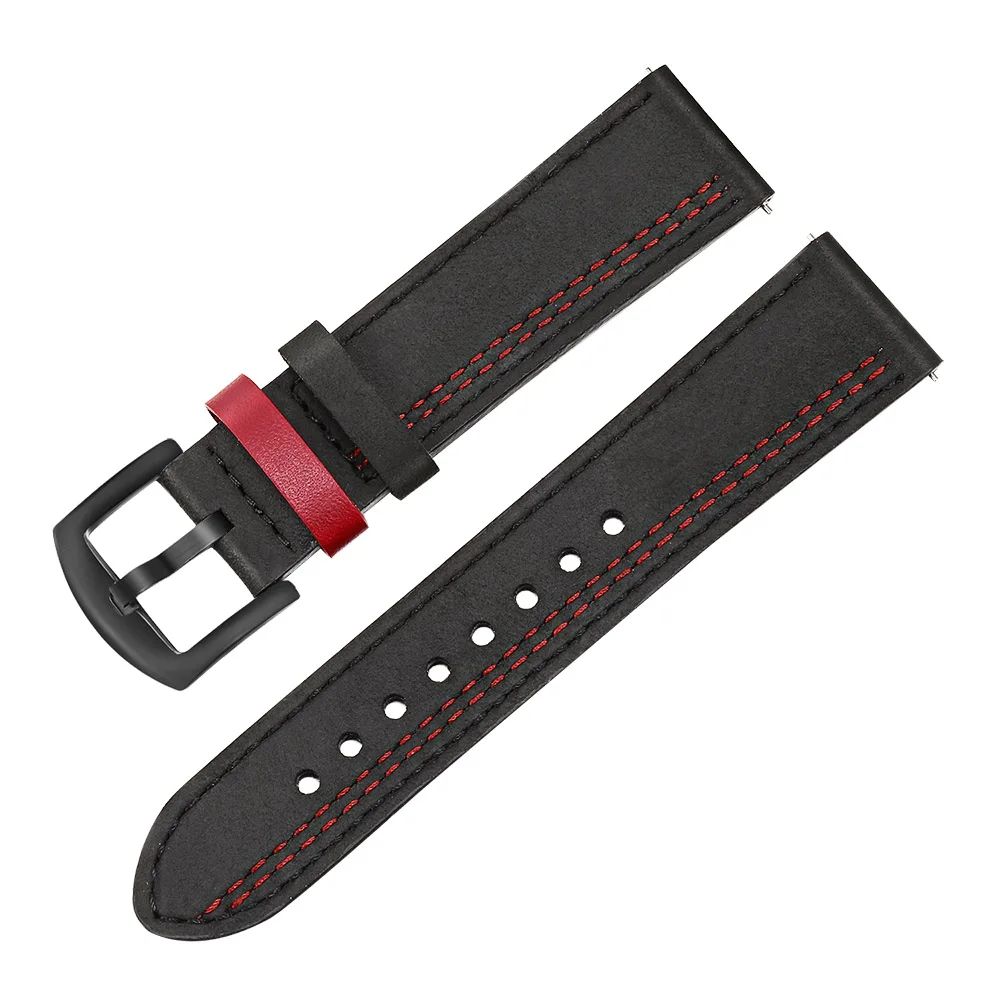 Ремешок Bandream из натуральной кожи для Samsung Galaxy Watch 42 мм/Active Active2 40 мм 44 быстросъемный
