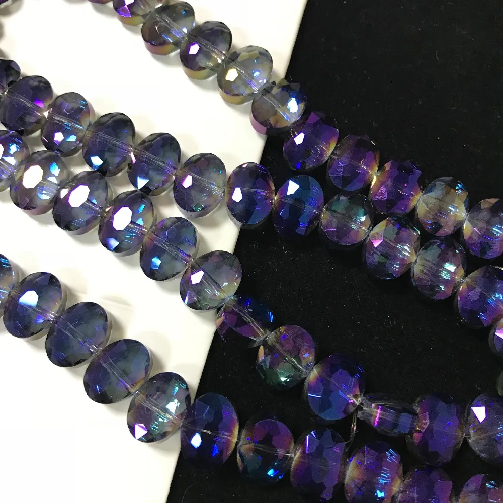 50pcs 9x12mm cattle eye Bicone Austria Crystal beads Charm loose spacer Beads DIY Earrings necklace hadicraft bracelet jewelry | Дом и сад
