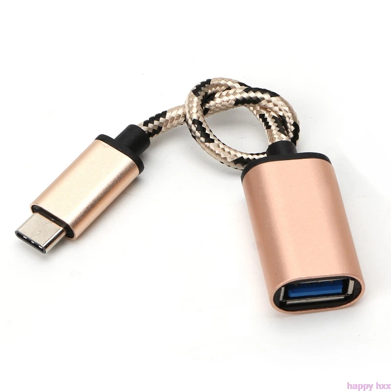 Металлический адаптер типа C USB 3 1 папа к 0 Женский OTG кабель для передачи данных