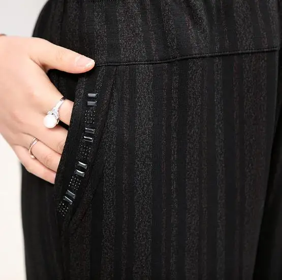 Женские вельветовые брюки большого размера модные повседневные свободные с