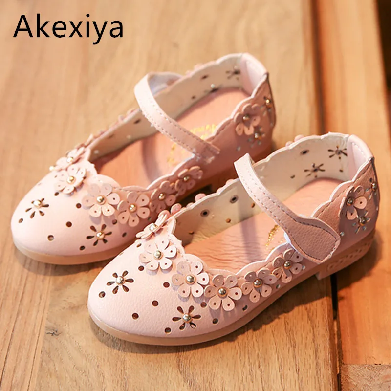 Akexiya/детская повседневная обувь осенние Весенняя мода цветок для детей девочек