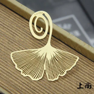 Медная Закладка золотого цвета милая металлическая четырехлистный клевер