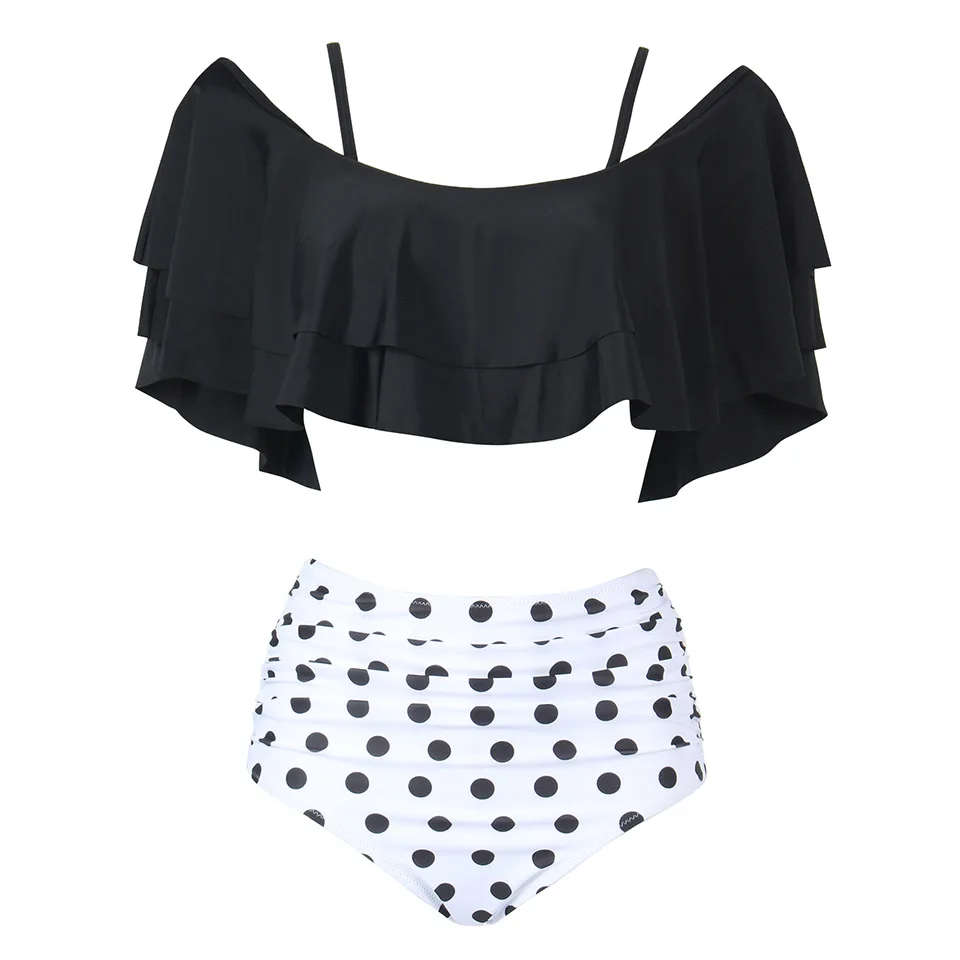 Женский купальник бандо TCBSG бикини с рюшами для пляжа 2019|Купальники| |