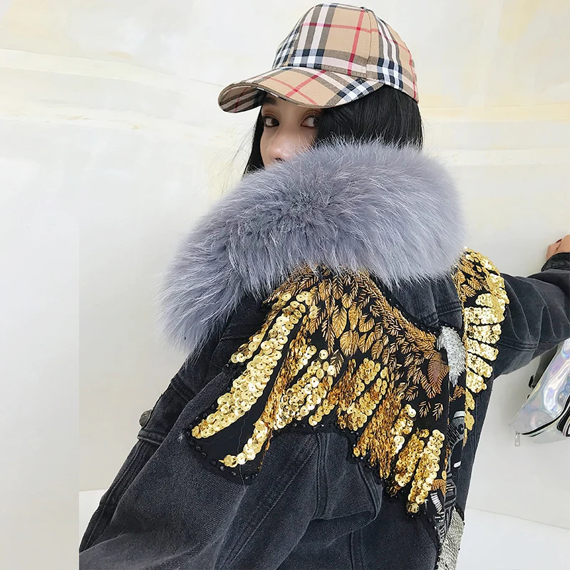 Натуральный мех пальто куртка осень-зима женская одежда 2018 корейский Винтаж лиса