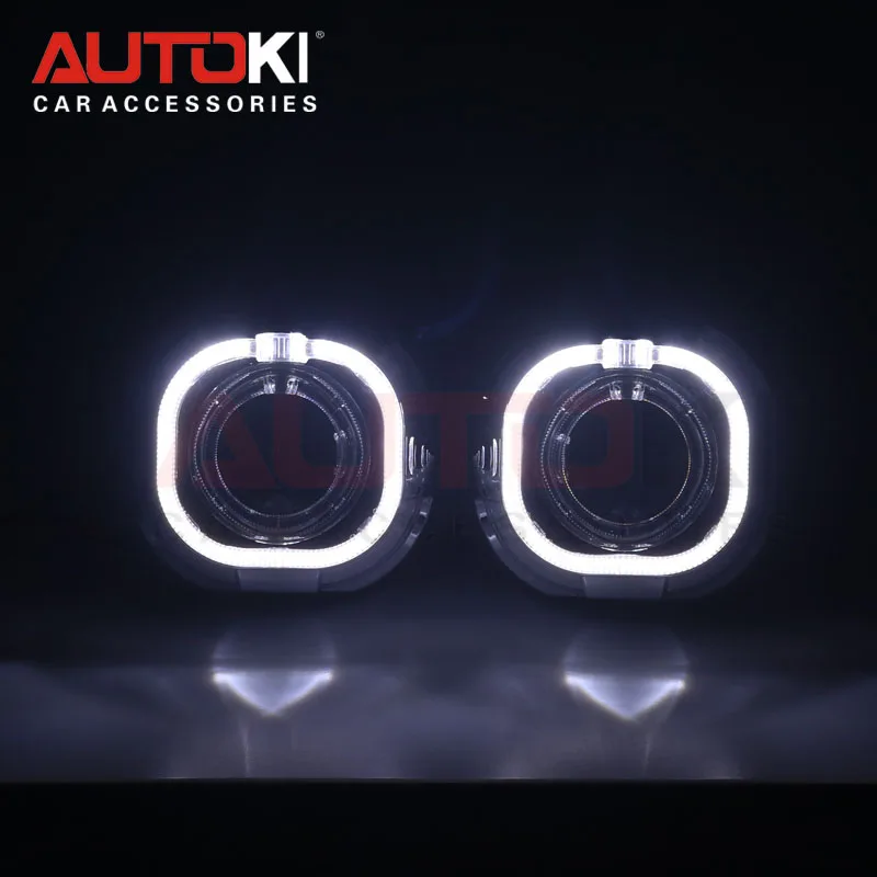 Autoki 3 0 дюйма металлический биксеноновый объектив проектора с белым светодиодный