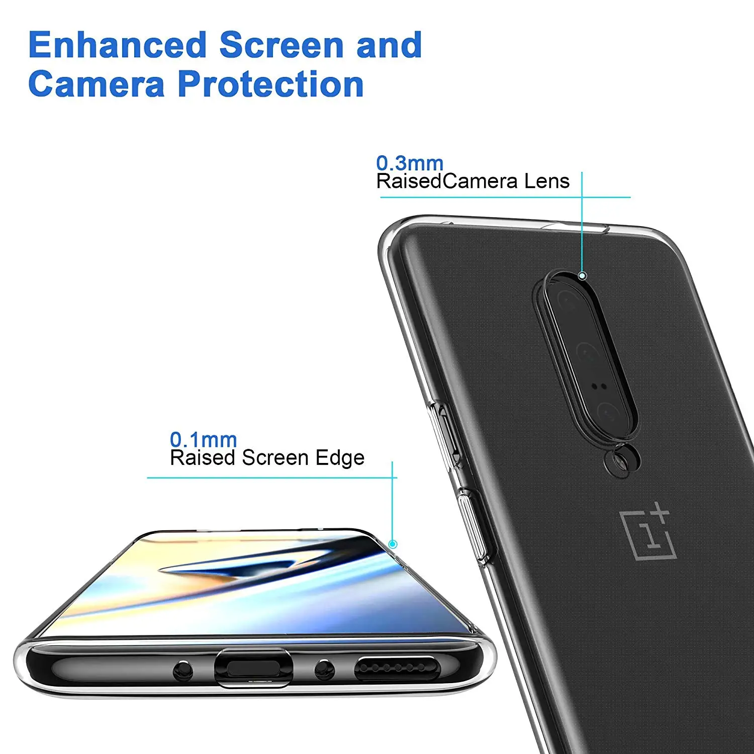 Ультратонкий прозрачный силиконовый мягкий защитный чехол из ТПУ для OnePlus 7 Pro 5G 3