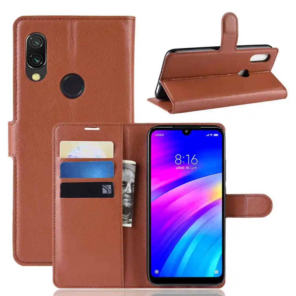 Чехол-книжка из искусственной кожи для Xiaomi Redmi 7 | Мобильные телефоны и аксессуары