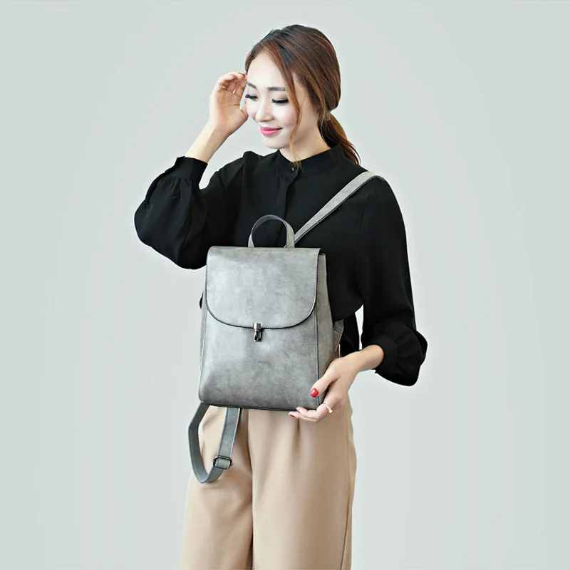 Women Backpack Schoolbag Genuine Leather School Feminina Backpacks 2018 Travel Bag Mochila DALFR | Багаж и сумки
